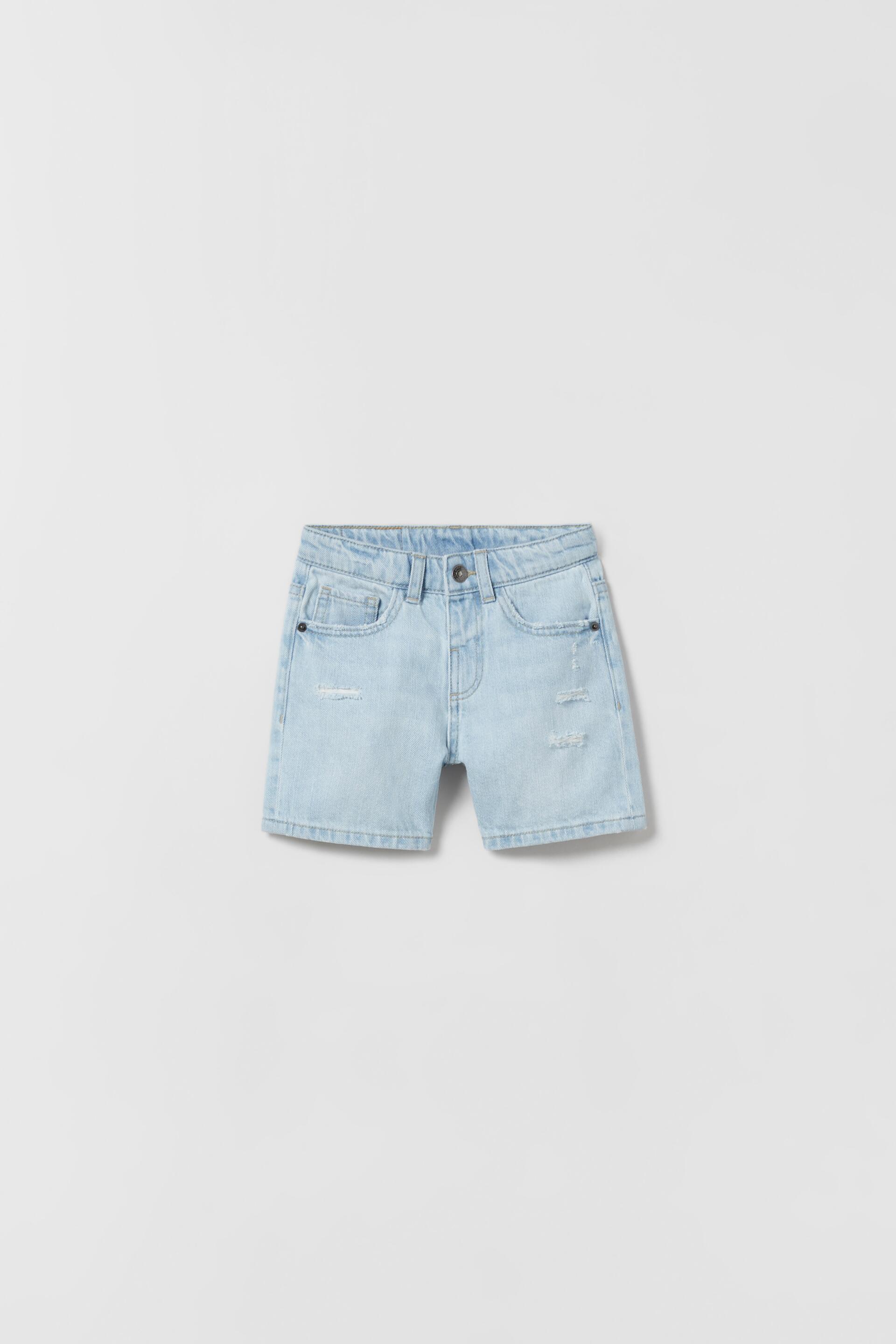 Zara ripped denim shorts sales